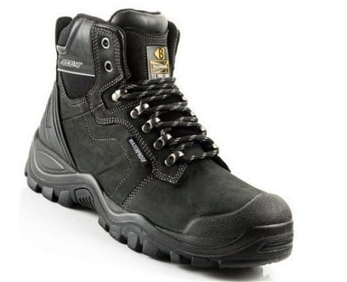 Buckler Waterproof Anti-Scuff Safety Mens Black S3 Leather Work Boots BSH009BK 