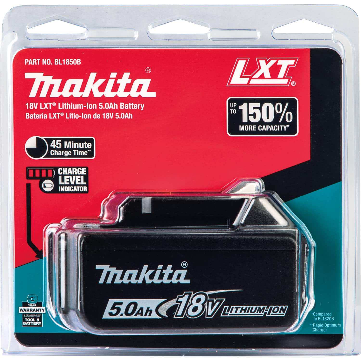 Makita BL1850 18V LXT 5.0AH LI-ION BATTERY - Tuckwells
