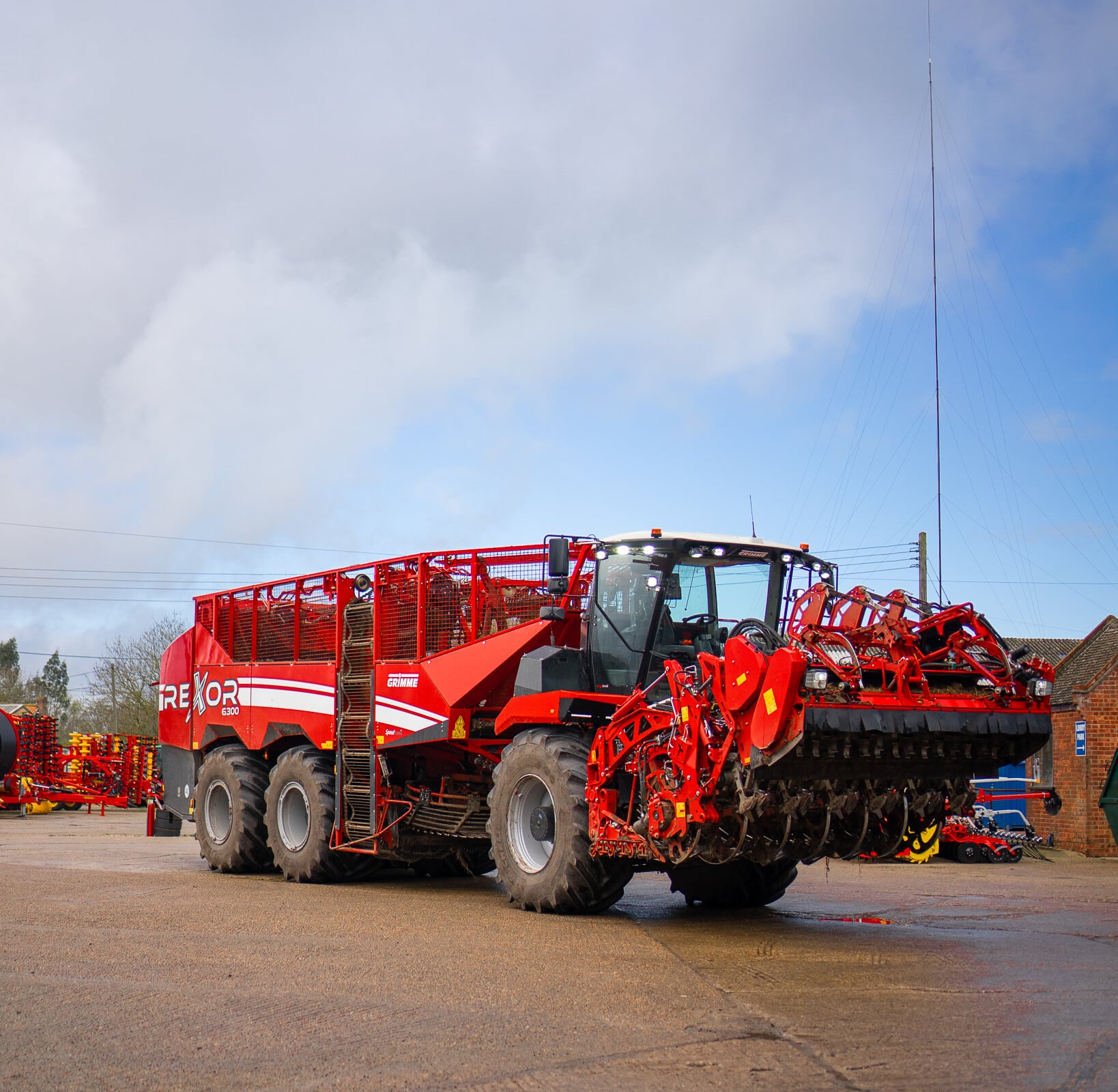 GRIMME Six-Wheeled Beet Harvester Enters The Worlingworth Yard