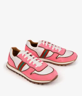 Penelope Chilvers Studio Leather Trainers - White/Pink