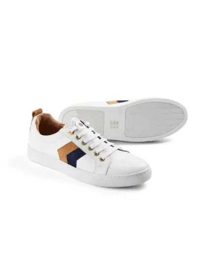 Fairfax & Favor Alexandra Trainers - Navy/Tan