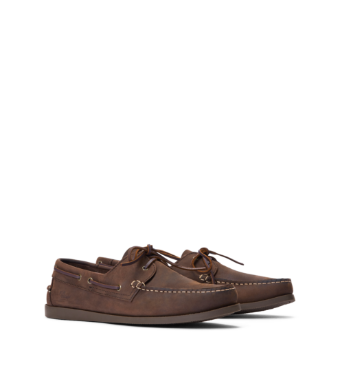 RM Williams Islet Moccasin Deck Shoes - Bark