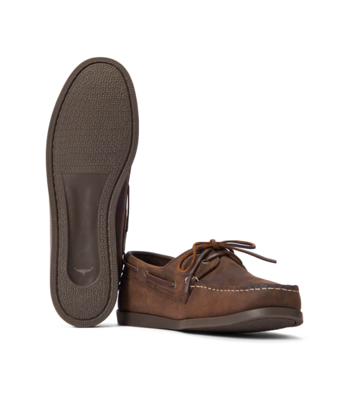 RM Williams Islet Moccasin Deck Shoes - Bark