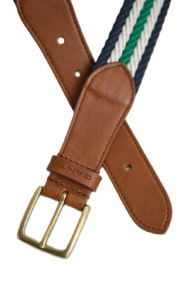 Gant Striped Webbing Belt Green 9940188-316