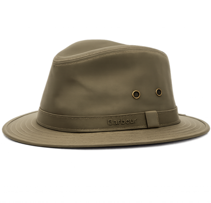 Barbour Dawson Wax Safari Hat - Olive mha0733ol51