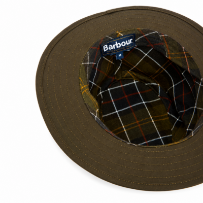Barbour Dawson Wax Safari Hat - Olive mha0733ol51