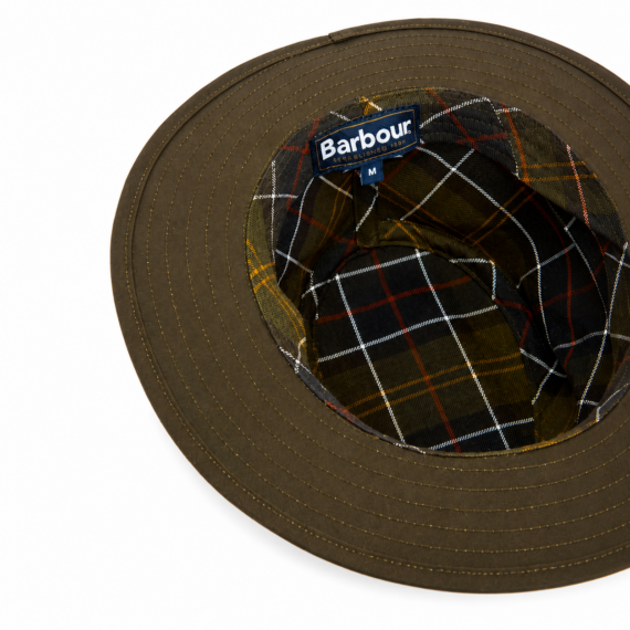Barbour Dawson Wax Safari Hat - Olive mha0733ol51