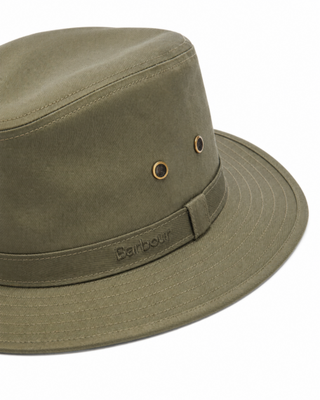 Barbour Dawson Wax Safari Hat - Olive mha0733ol51