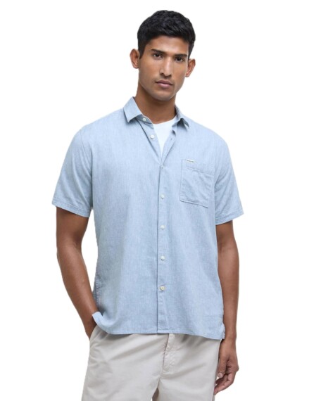 Barbour Nelson Short Sleeved Shirt - Lead msh5093bu23