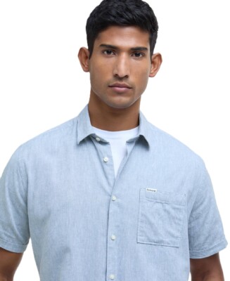 Barbour Nelson Short Sleeved Shirt - Lead msh5093bu23