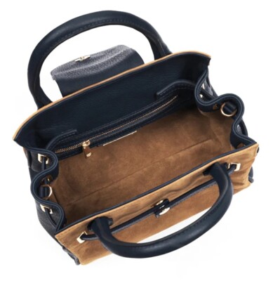 Fairfax & Favor Mini Windsor Bag - Tan/Navy