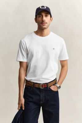 GANT Cotton T-Shirt in White 2003184-110