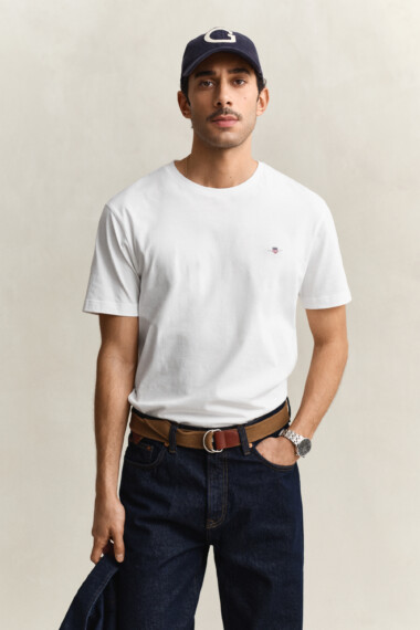 GANT Cotton T-Shirt in White 2003184-110