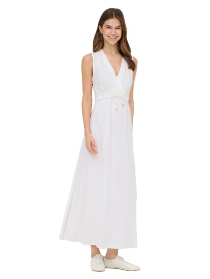 Only Goa Linen Long Dress - Cloud Dancer ONLGOA 15363694