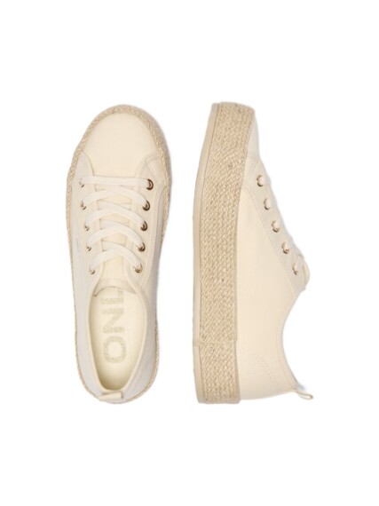 Only Lida Lace Espadrille Trainers - Creme 15319621 ONLIDA