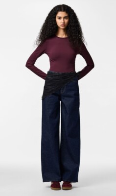 Pieces Lula Long Sleeve Top - Winetasting Red PCLULA 17162315