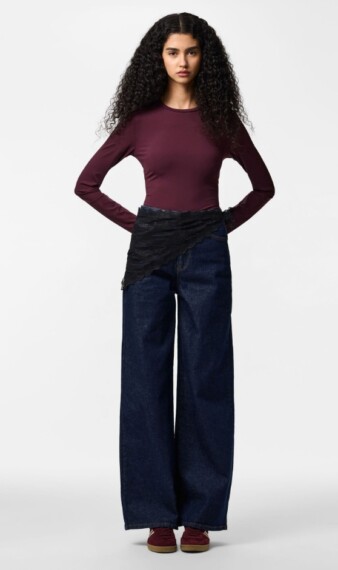 Pieces Lula Long Sleeve Top - Winetasting Red PCLULA 17162315