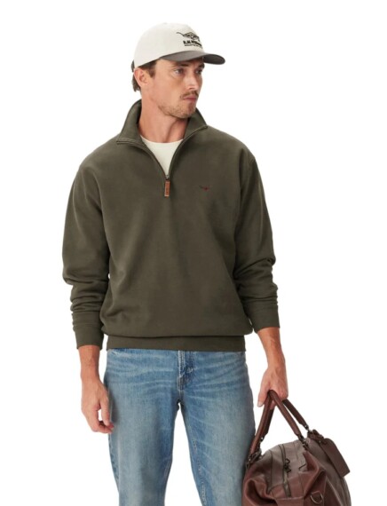 Williams Mulyungarie 1/2 Zip - Olive kzu00bbqj01