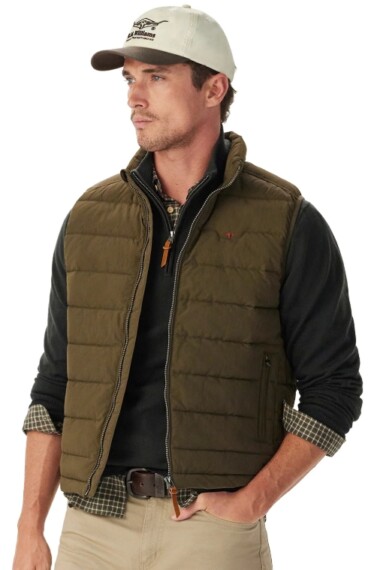 RM Williams Rydal Padded Vest - Olive JV235NNQJ01