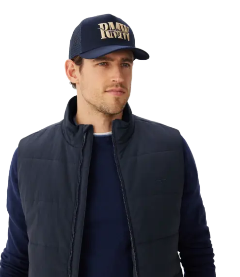 RM Williams Steers Head Trucker Cap - Navy ACX9OWI450300