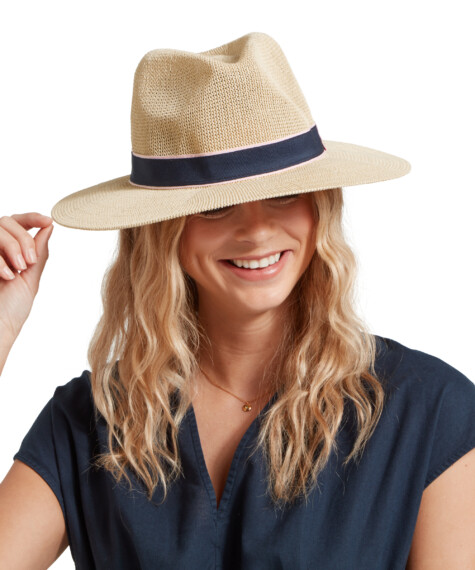 Schoffel Unisex Porth Hat - Navy/Pink Stripe 20-4736-8872