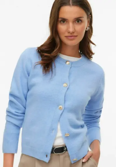Vero Moda Fiona Button Down Cardigan - Brunnera Blue VMFIONA 10321311