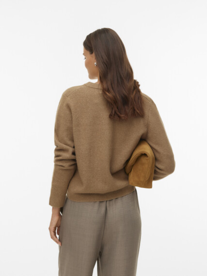 Vero Moda Fiona Seashell Button Cardigan - Silver Mink VMFIONA
