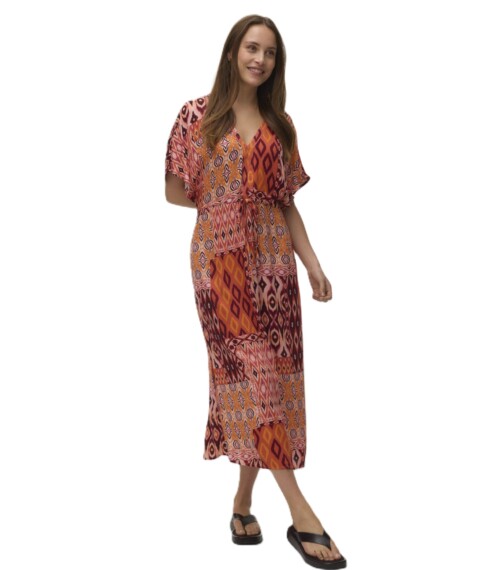 Vero Moda Menny Short Sleeve Long Dress - Andorra VMMENNY 10303701