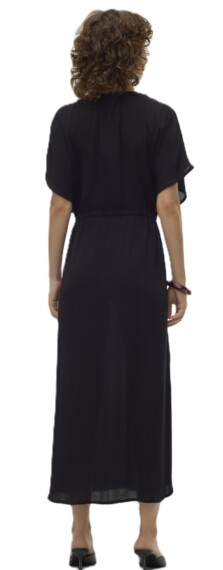 Vero Moda Menny Short Sleeve Long Dress - Black