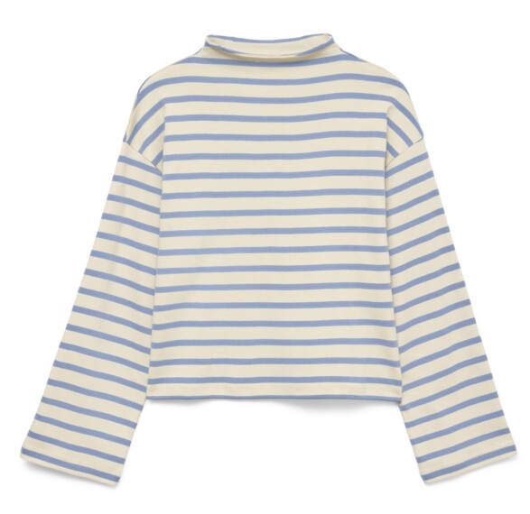Vero Moda Murena Oversized Stripe Top - Light Grey VMURENA 10339132