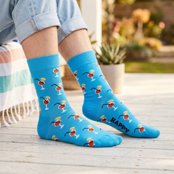 Happy Socks Orange Spritz - Turquoise P002573