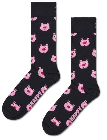 Happy Socks Pig - Black P003649